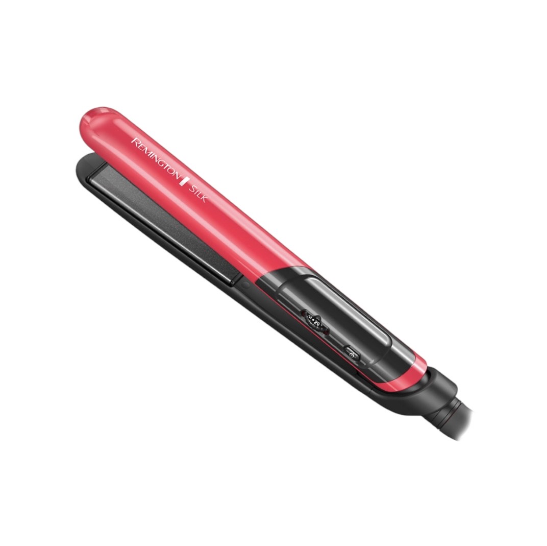 PLANCHA REMINGTON SILK KERATINA ARGAN MACADAMIA FINA ROJA (1)